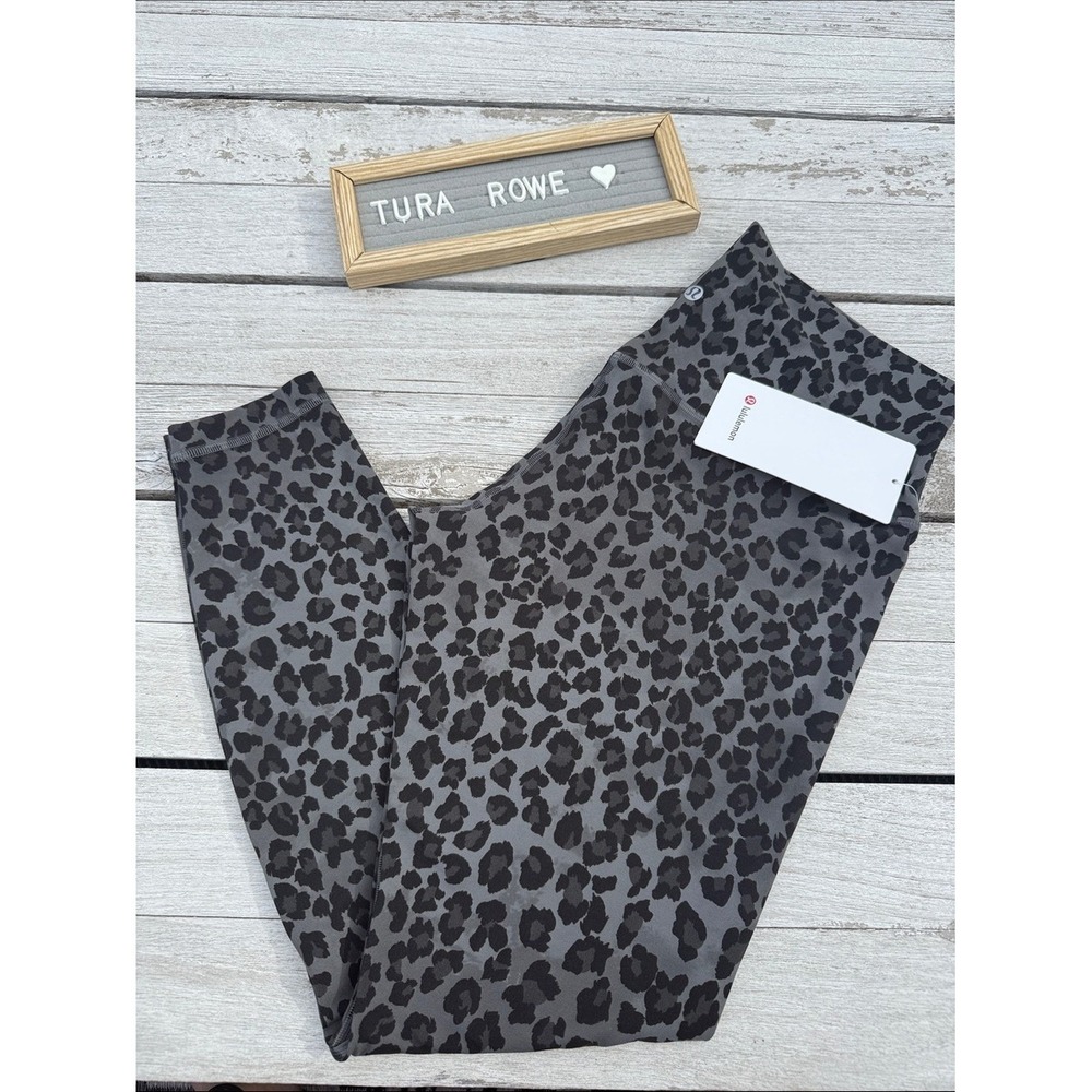 Lululemon Align High-Rise Pant 28" True Leopard Black Multi Size 14 NWT 🖤🐆